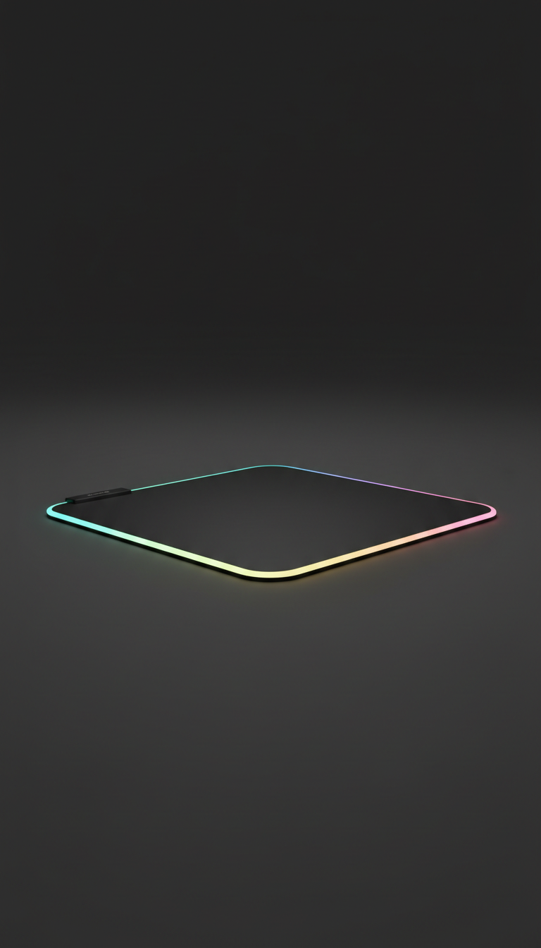 Ultra-smooth neon-edged mouse pad