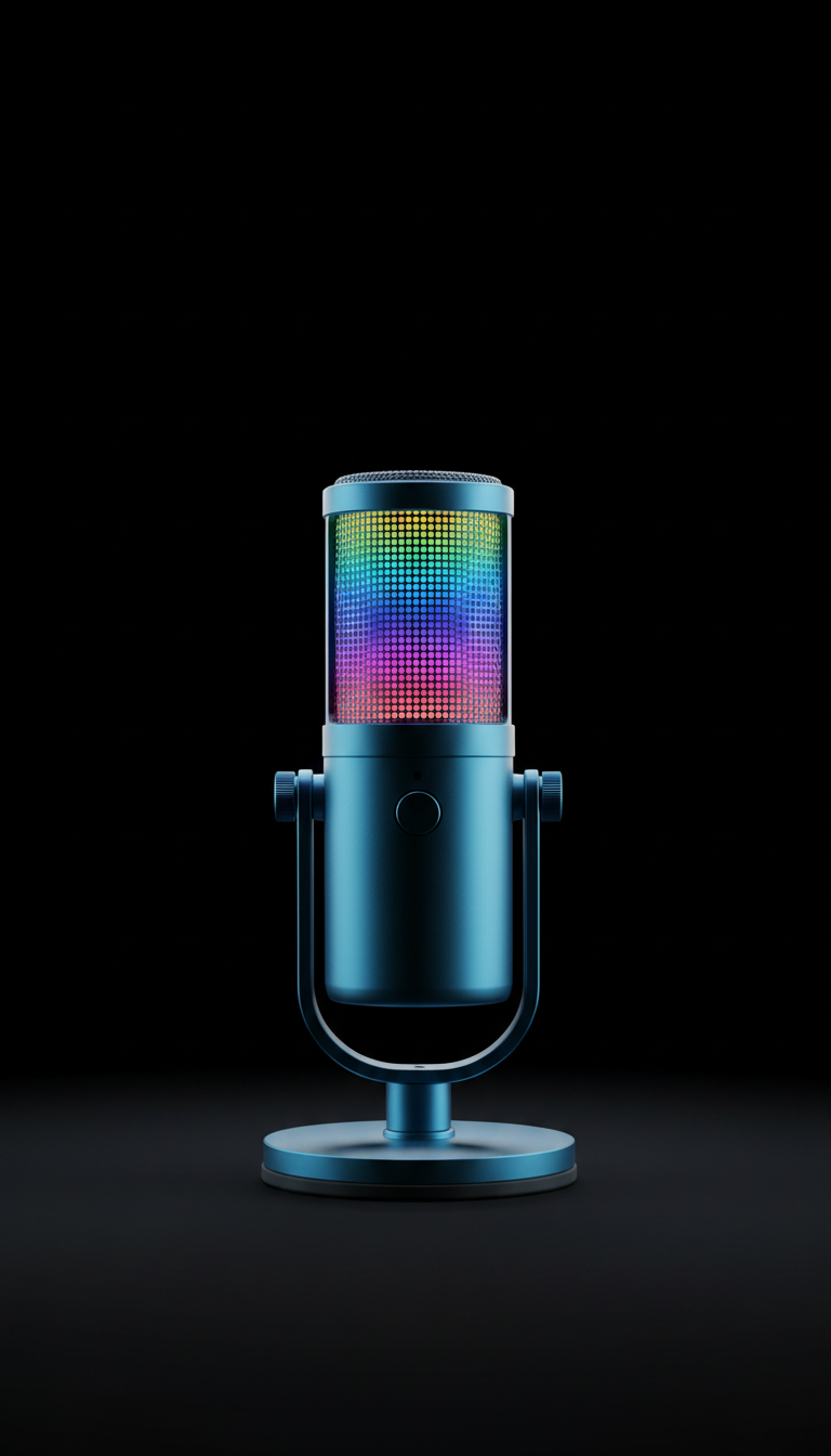 Pulse blue condenser streaming microphone
